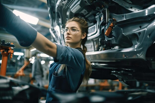 Professional female engineer Woman in manual and active works empowering new role models