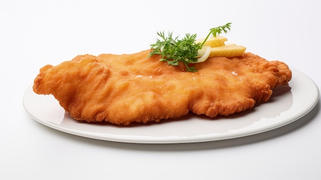 Professional food photography of Schnitzel