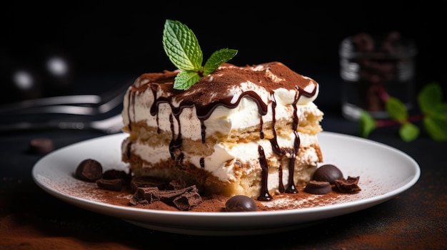 Professional food photography of Tiramisu