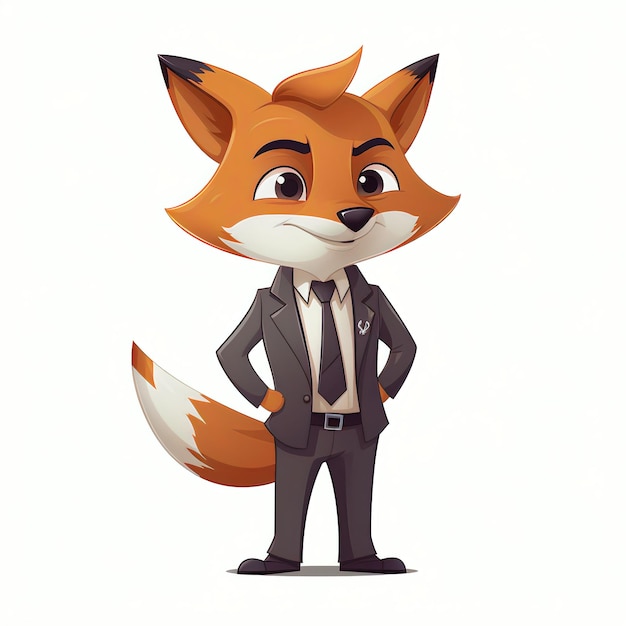 Professional fox employee in formal attire vector