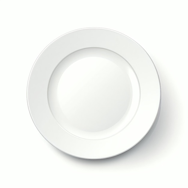 Professional Graphic Vector of White Plate on White Background