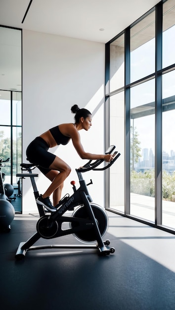 Photo professional indoor cycling photos for fitness marketing