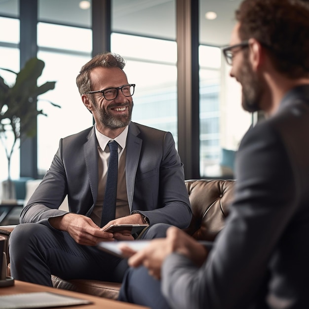 Professional Meeting of Business Partners in an Office