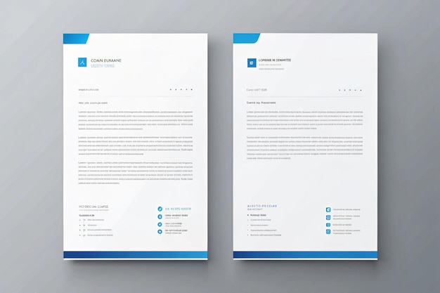 Photo professional modern business and corporate letterhead template design