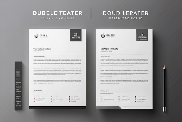 Photo professional modern business and corporate letterhead template design