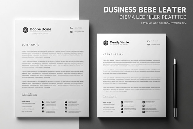 Photo professional modern business and corporate letterhead template design