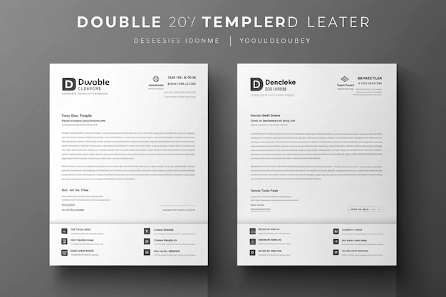 Photo professional modern business and corporate letterhead template design