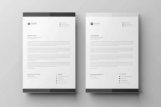 Photo professional modern business and corporate letterhead template design