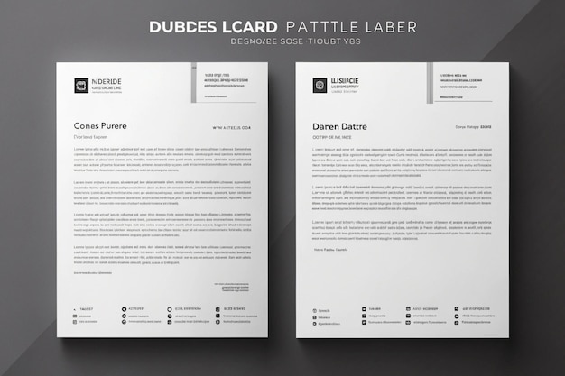 Photo professional modern business and corporate letterhead template design