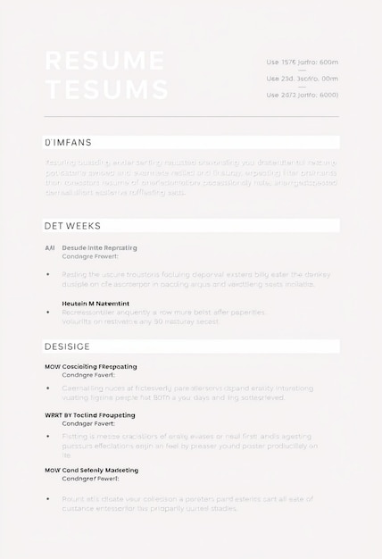 Professional modern and minimal resume or cv template