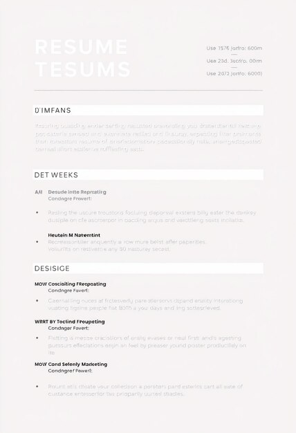 Photo professional modern and minimal resume or cv template