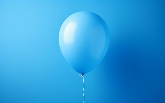 A professional photo of a blue balloon isolated on a white background Generative Ai