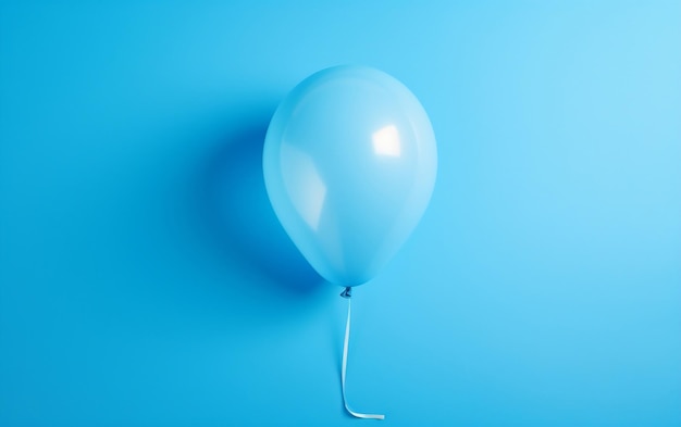 A professional photo of a blue balloon isolated on a white background Generative Ai