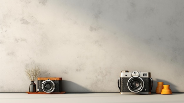 Photo professional photo camera studio mockup