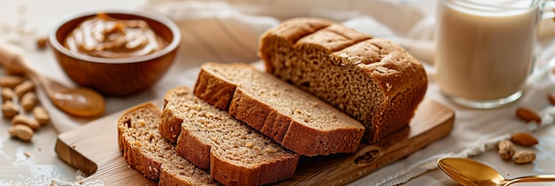 Professional photo of sliced whole wheat bread