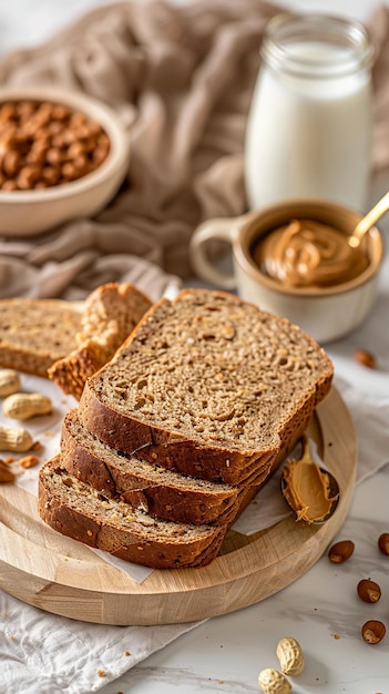 Professional photo of sliced whole wheat bread