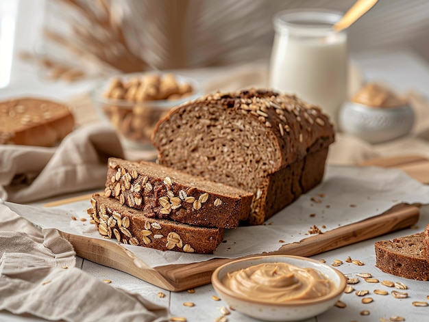 Professional photo of sliced whole wheat bread