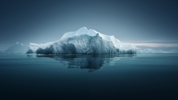 Professional photograph of iceberg floating in arctic waters