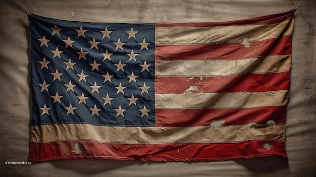 a professional photograph of an usa flag