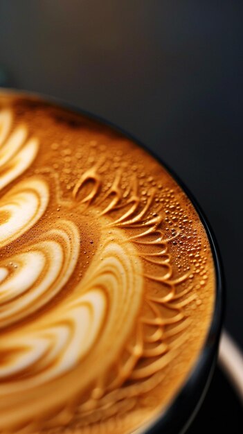 Photo professional photography of coffee latte art