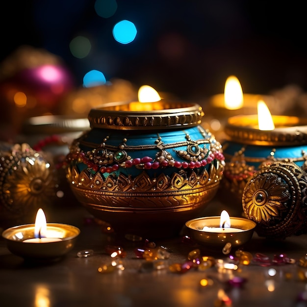 Professional Photography of Diwali festival festive atmosphere and spirituality of Diwali