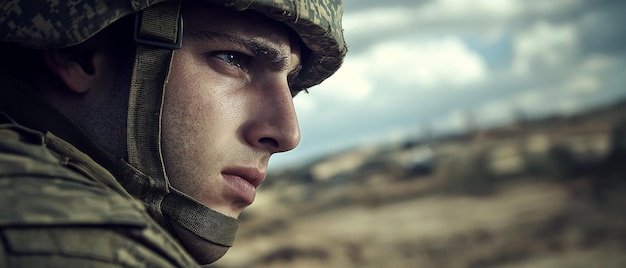 Professional Portrait of an Israeli Soldier in Tactical Gear with an Urban Background