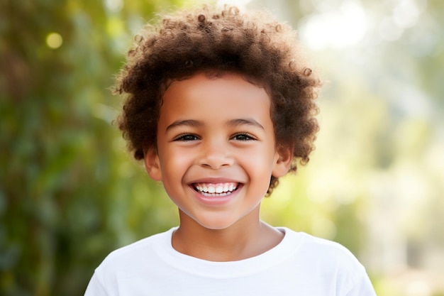 A professional portrait studio photograph of an adorable mixedrace child Generative Ai