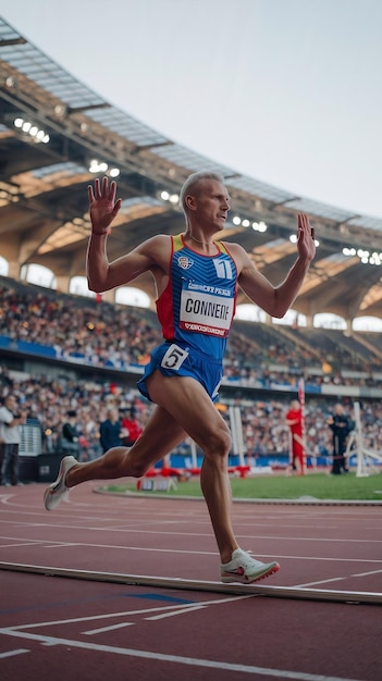 Professional Runner Competing In National Championship