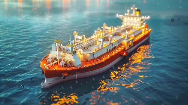 Professional Ship with Oil Tanker and Floating Storage Unit Image