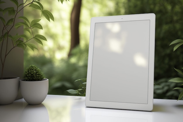 Professional Tablet Mockup for Your Business Needs Generative AI illustration