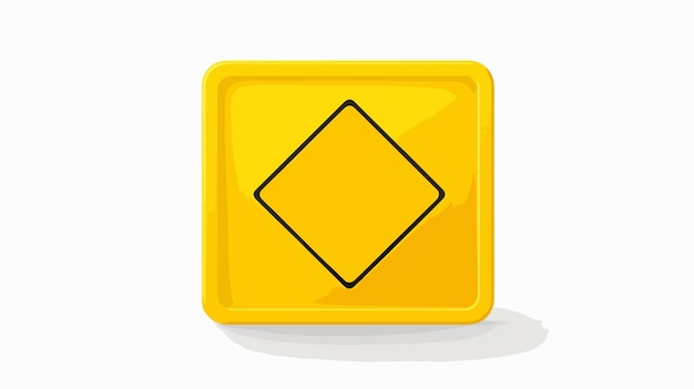 Photo professional vector illustration of yellow square traffic sign for making traffic signs