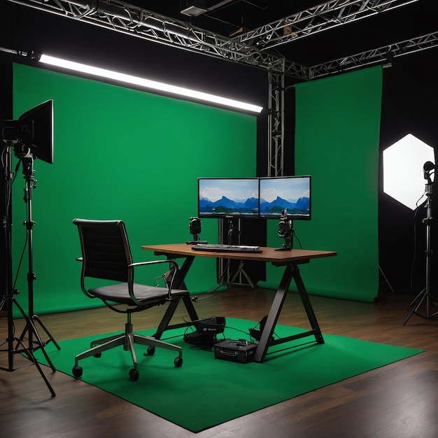 Photo professional virtual studio set images for broadcasts