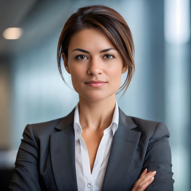 a professional woman in a corporate setting