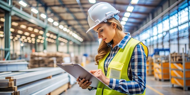 Professional Woman Inspecting and Ensuring Quality of Work