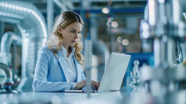 The professional woman at laptop