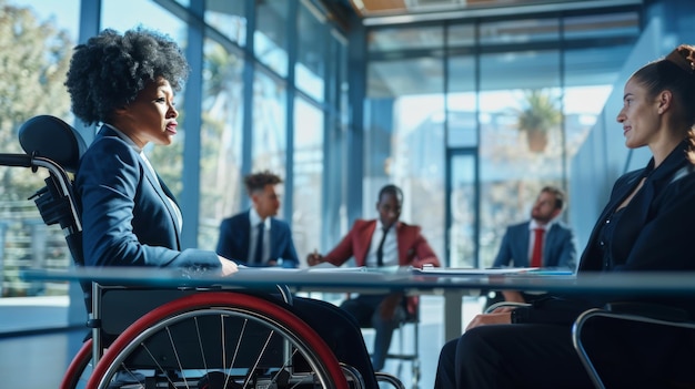 Professional Woman Leading Office Meeting