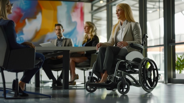 Professional Woman in Wheelchair at Work