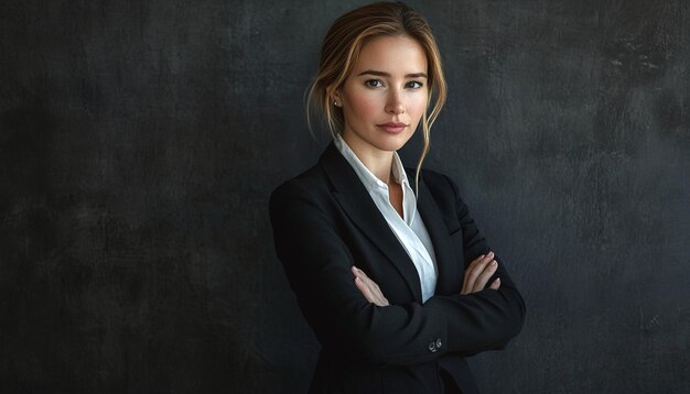 Photo a professional women wearing suit looking at camera