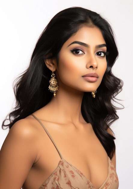 Photo profile photo of charming look indian beautiful girl