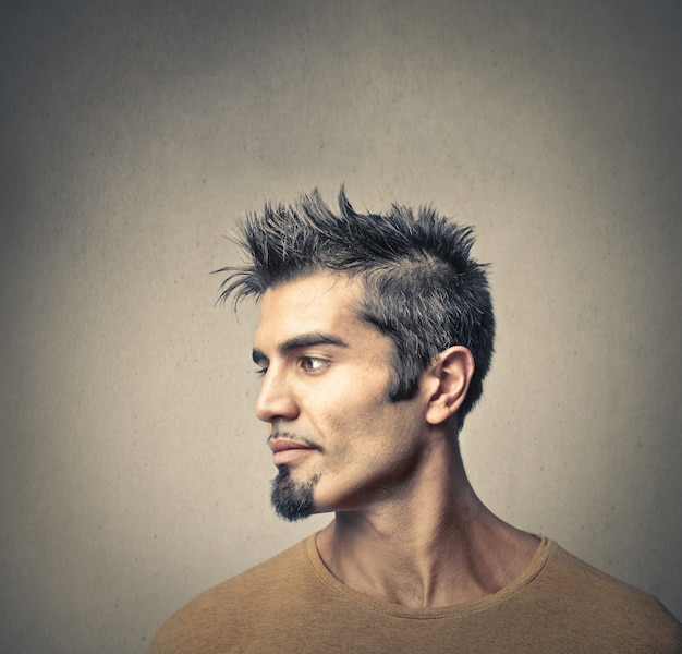 Profile of a young man