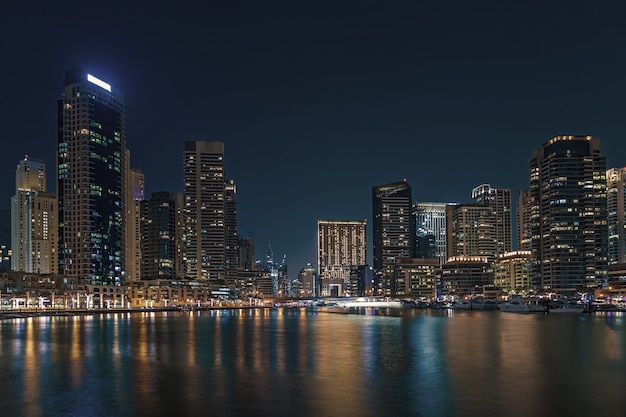 Promenade and canal in Dubai Marina,  Dubai,United Arab Emirates