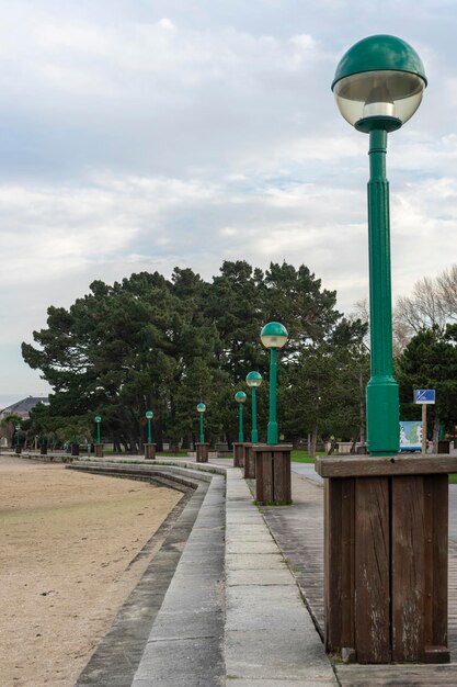 Promenade near a small city in Europe