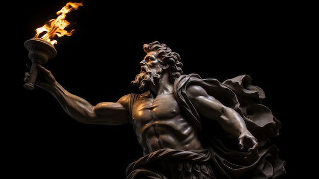 Prometheus steals fire Divine torch lights the world