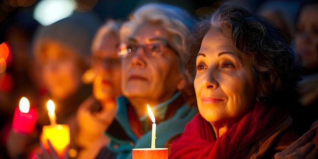 Promoting Peace Harmony and Understanding Diverse Group Holding Candles at Vigil Concept Social Justice Community Unity Candlelight Vigil Diversity Celebration