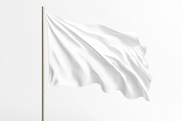 Photo promotional flag front side in white background