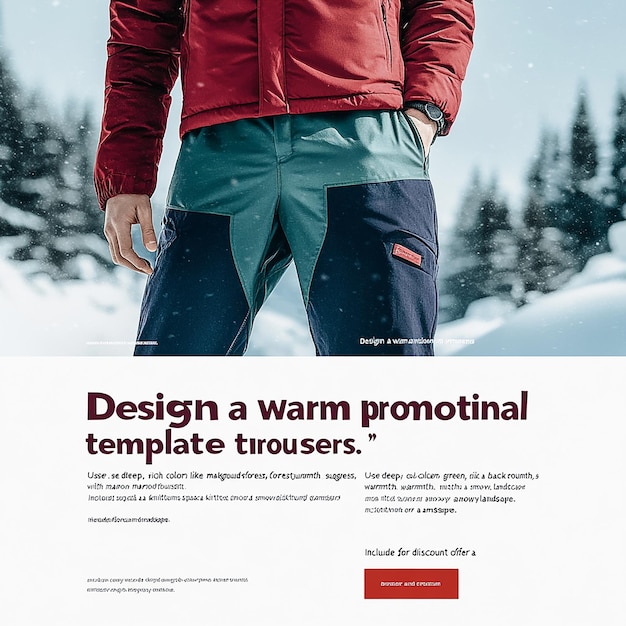 Photo promotional template for mens clothing suits