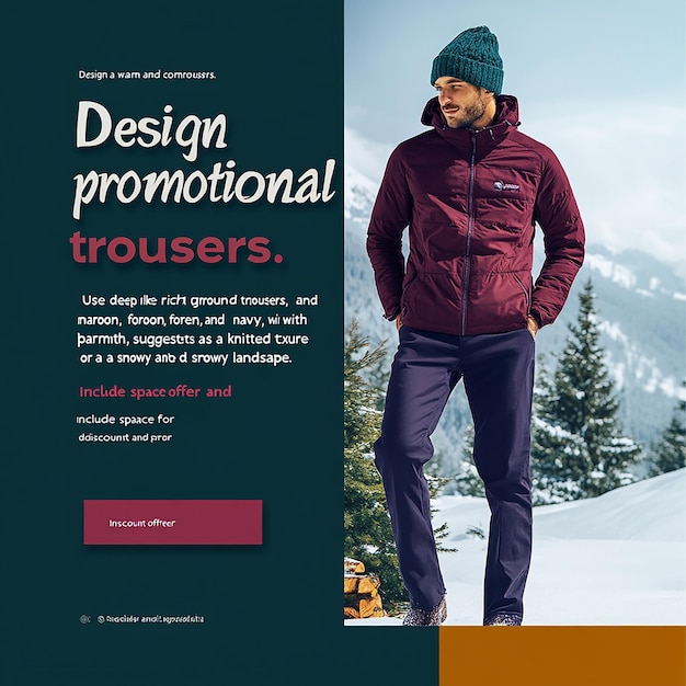 Photo promotional template for mens clothing suits