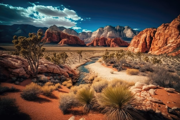 Protected land in Nevadas Red Rock Canyon