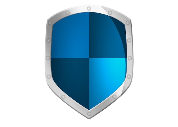 Protection defense and security concept with blue shield