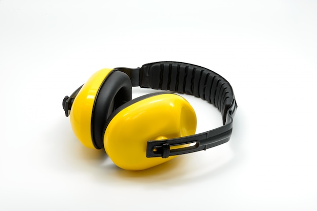 Protective ear muffs Isolated